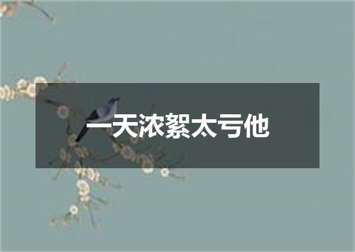 一天浓絮太亏他