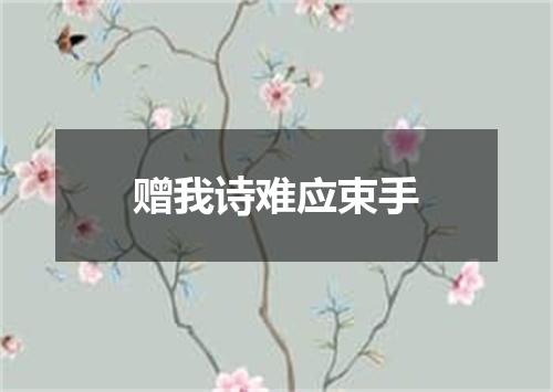 赠我诗难应束手