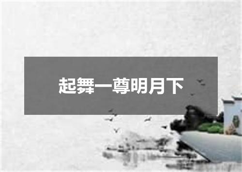 起舞一尊明月下