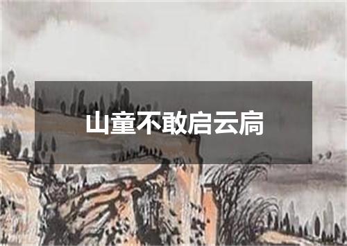 山童不敢启云扃