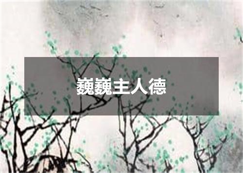 巍巍主人德