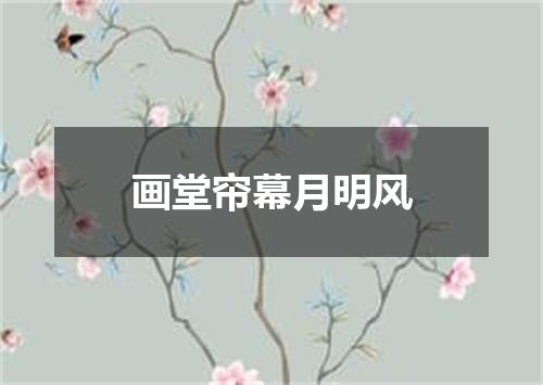 画堂帘幕月明风
