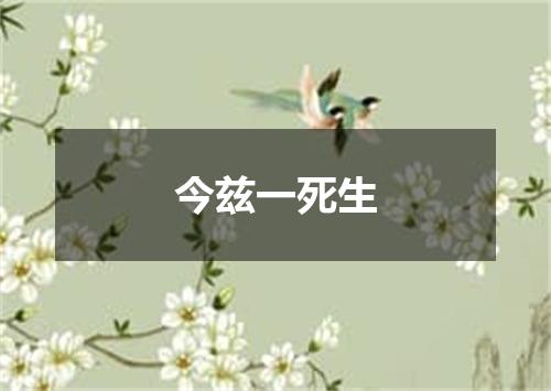今兹一死生