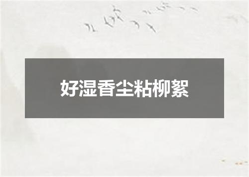 好湿香尘粘柳絮