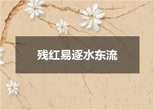 残红易逐水东流