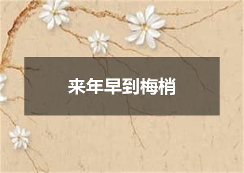 来年早到梅梢
