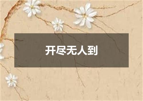 开尽无人到