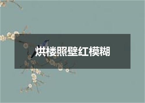 烘楼照壁红模糊