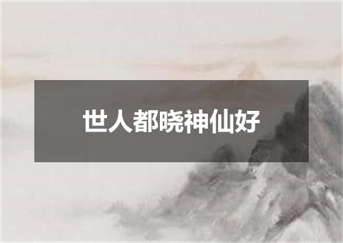 世人都晓神仙好
