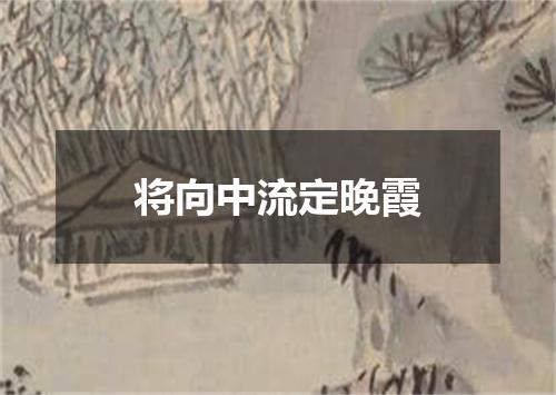 将向中流定晚霞