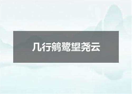 几行鹓鹭望尧云