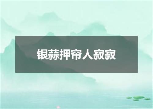 银蒜押帘人寂寂