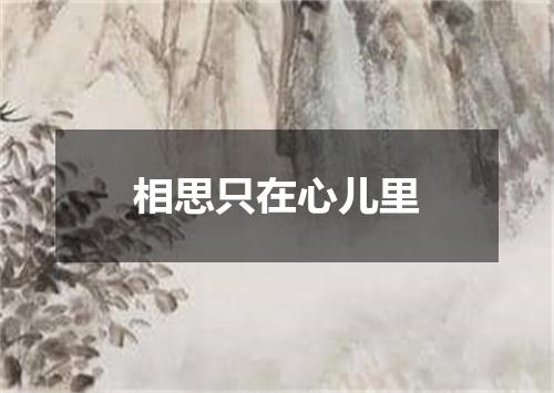 相思只在心儿里