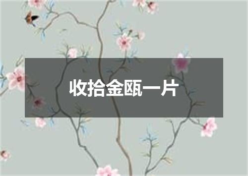 收拾金瓯一片
