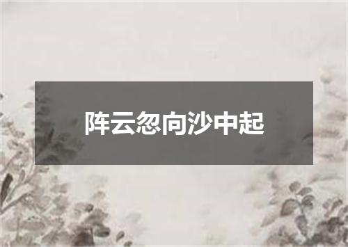 阵云忽向沙中起