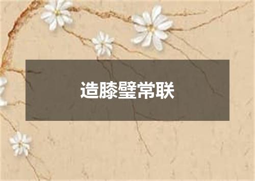 造膝璧常联