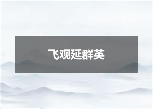飞观延群英