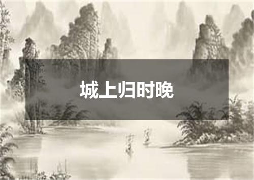 城上归时晚