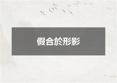 假合於形影