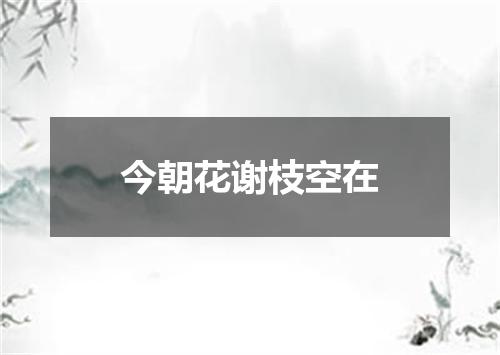 今朝花谢枝空在