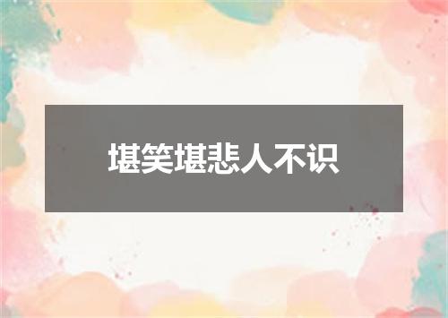 堪笑堪悲人不识
