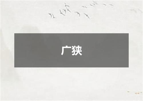 广狭