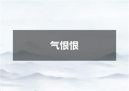 气恨恨