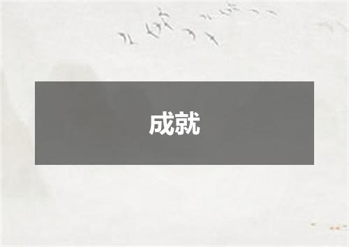 成就