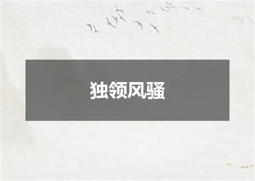 独领风骚