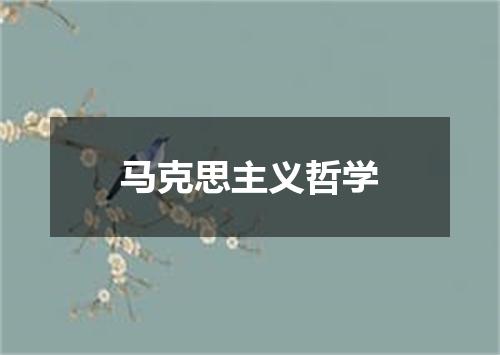 马克思主义哲学