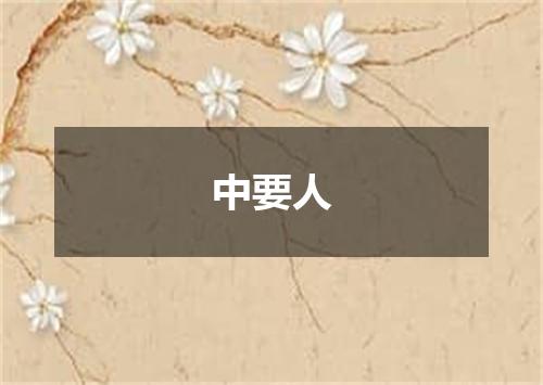 中要人