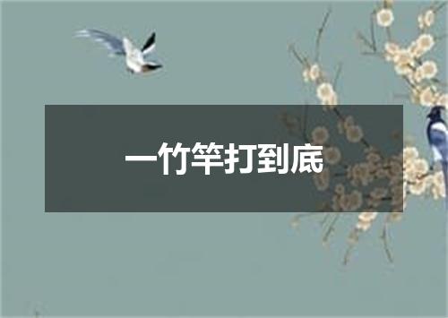 一竹竿打到底