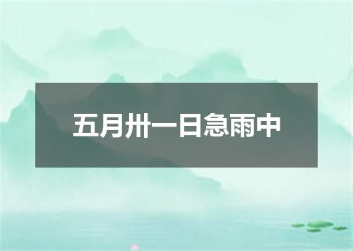 五月卅一日急雨中
