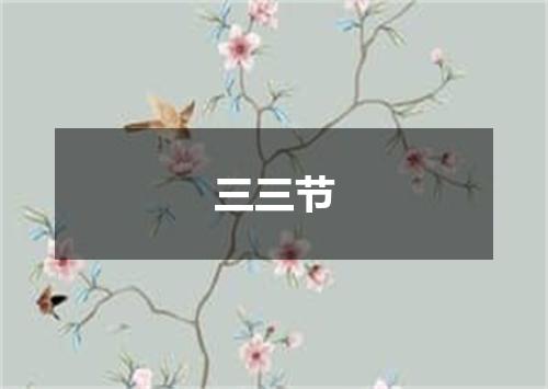 三三节