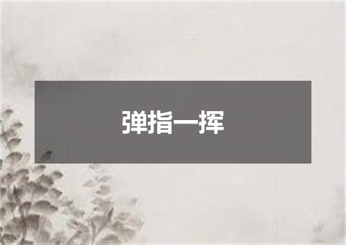 弹指一挥