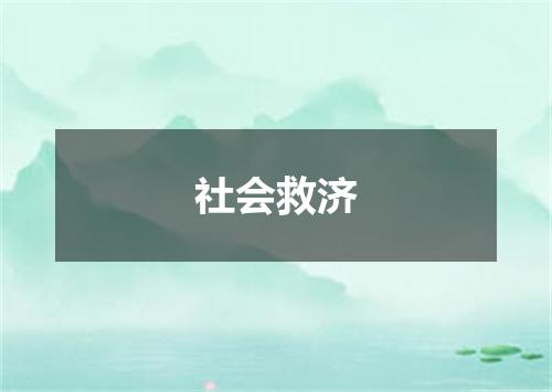 社会救济
