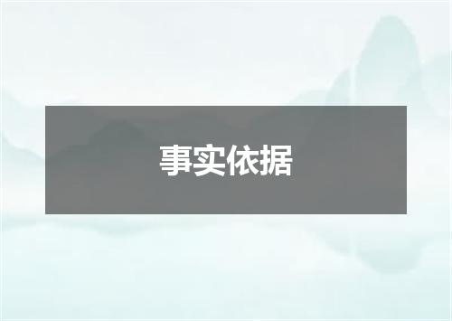 事实依据