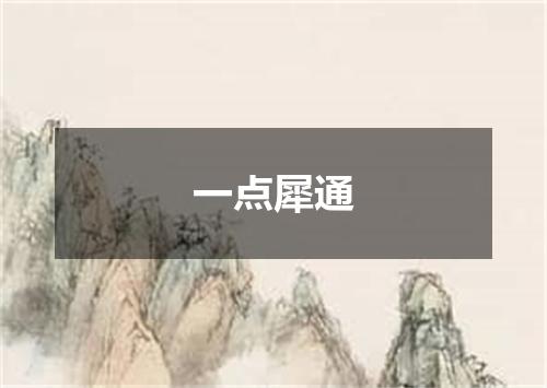 一点犀通