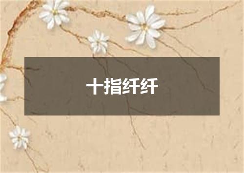 十指纤纤