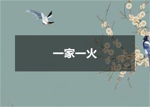 一家一火