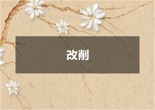 改削