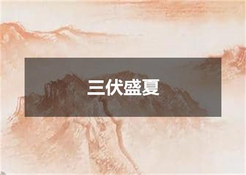 三伏盛夏