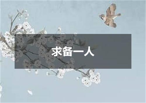 求备一人