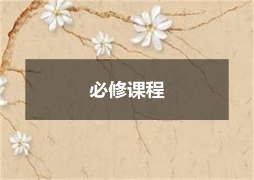 必修课程