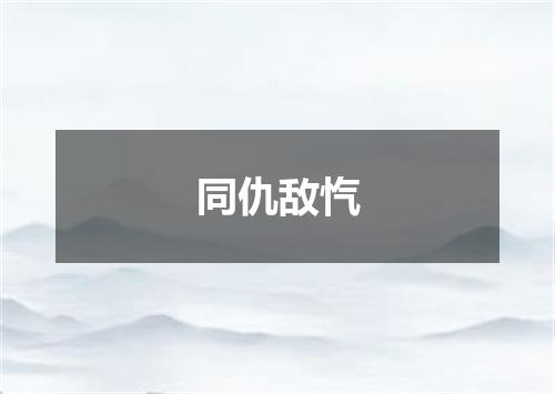 同仇敌忾