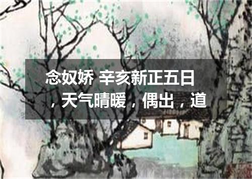 念奴娇 辛亥新正五日，天气晴暖，偶出，道