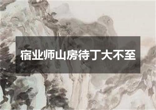 宿业师山房待丁大不至