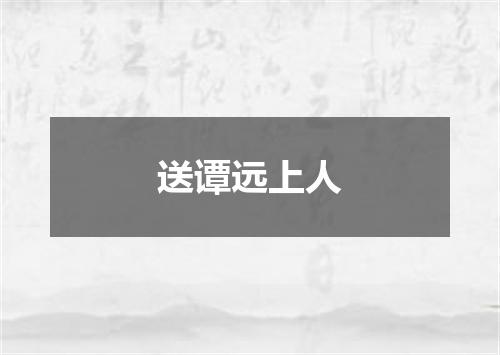 送谭远上人