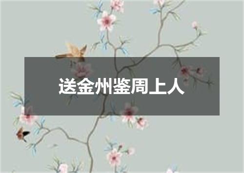 送金州鉴周上人