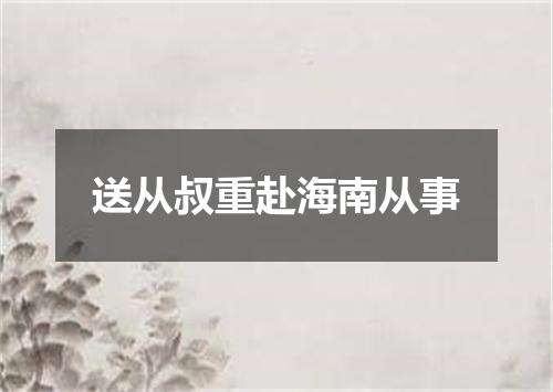 送从叔重赴海南从事